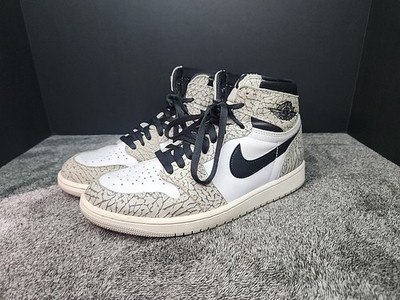 Nike Air Jordan Retro 1 High OG White Cement DZ5485-052 Size 9.5 2022 Elephant