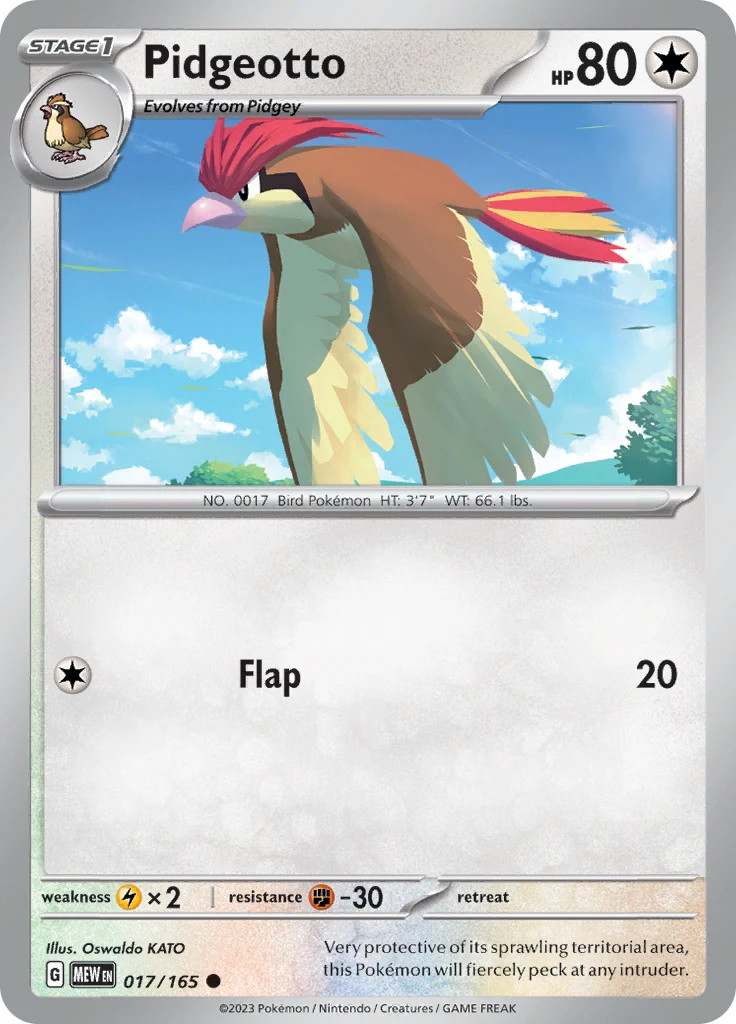 Pokemon Pidgeotto 17/165 Scarlet & Violet 151