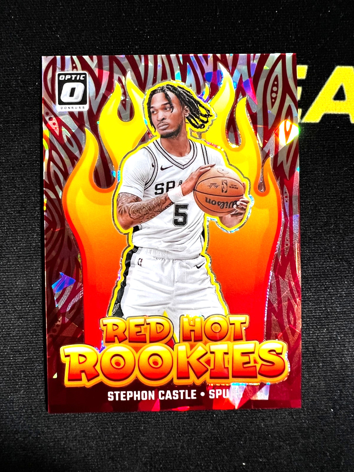 STEPHON CASTLE - 2024 Donruss Optic Red Hot Rookies - Cracked Ice # /25