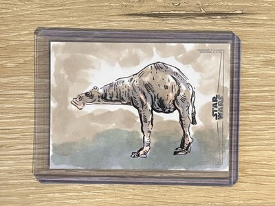 2025 Topps Star Wars Smugglers Outpost Sketch 1/1 Eopie Basak Kahraman
