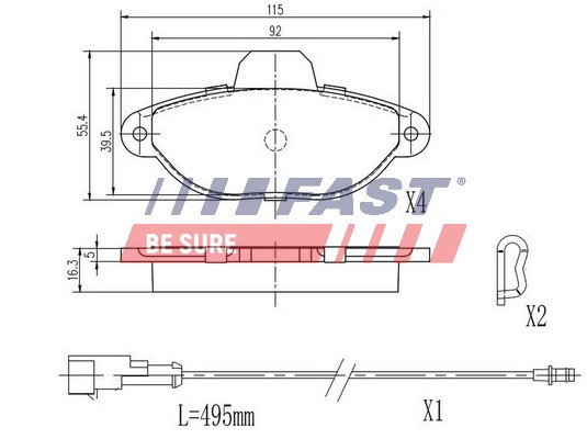 Fast BremsbeläGe BremsklöTze Vorne FüR Fiat Panda 169 1.1 1.2 Punto 188_ FT29051-image