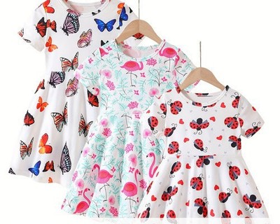Girls Dress Size 5-6y Ladybug Print Quick Ship US Seller   1 Piece, Ladybug 