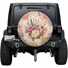 Pink Floral Spare Tire Cover Cottagecore Patchwork Flower Garden Tire Cover Pink Floral Spare Tire Cover Cottagecore Patchwork Flower Garden Tire Cover