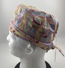 Handmade Scrub Cap Bonnet Strawberry Shortcake 80s Cartoon Hat