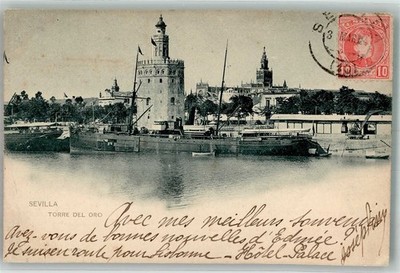 38251073 - Sevilla Torre del Oro Marke bildseitig 1904