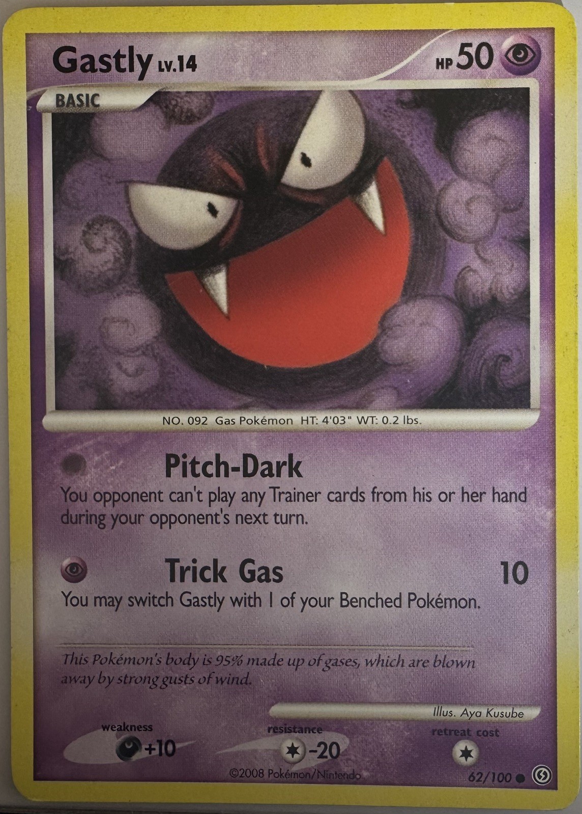 Gastly - 62/100 Stormfront - Pokémon TCG - 2008