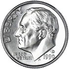 1990 D Roosevelt Dime From Mint Set