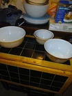 Vintage Pyrex Woodland Nesting Mixing Bowls 401 402 403 404~set Of 4