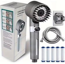 Ion Drops Filtered Showerhead with Hose - Handheld Shower Head for Wate Enhanced