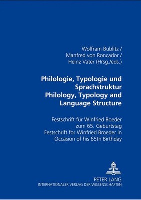Philologie, Typologie und Sprachstruktur- Philology, Typology and Language...