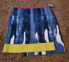 New TAHARI Borage mini skirt multi color Sz 6 cascade unique asymmetrical Medium — photo 1