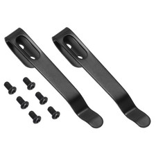 2Set Deep Carry Pocket Clip 2.01"(51mm) Knife Pocket Back Clip with Screw Black