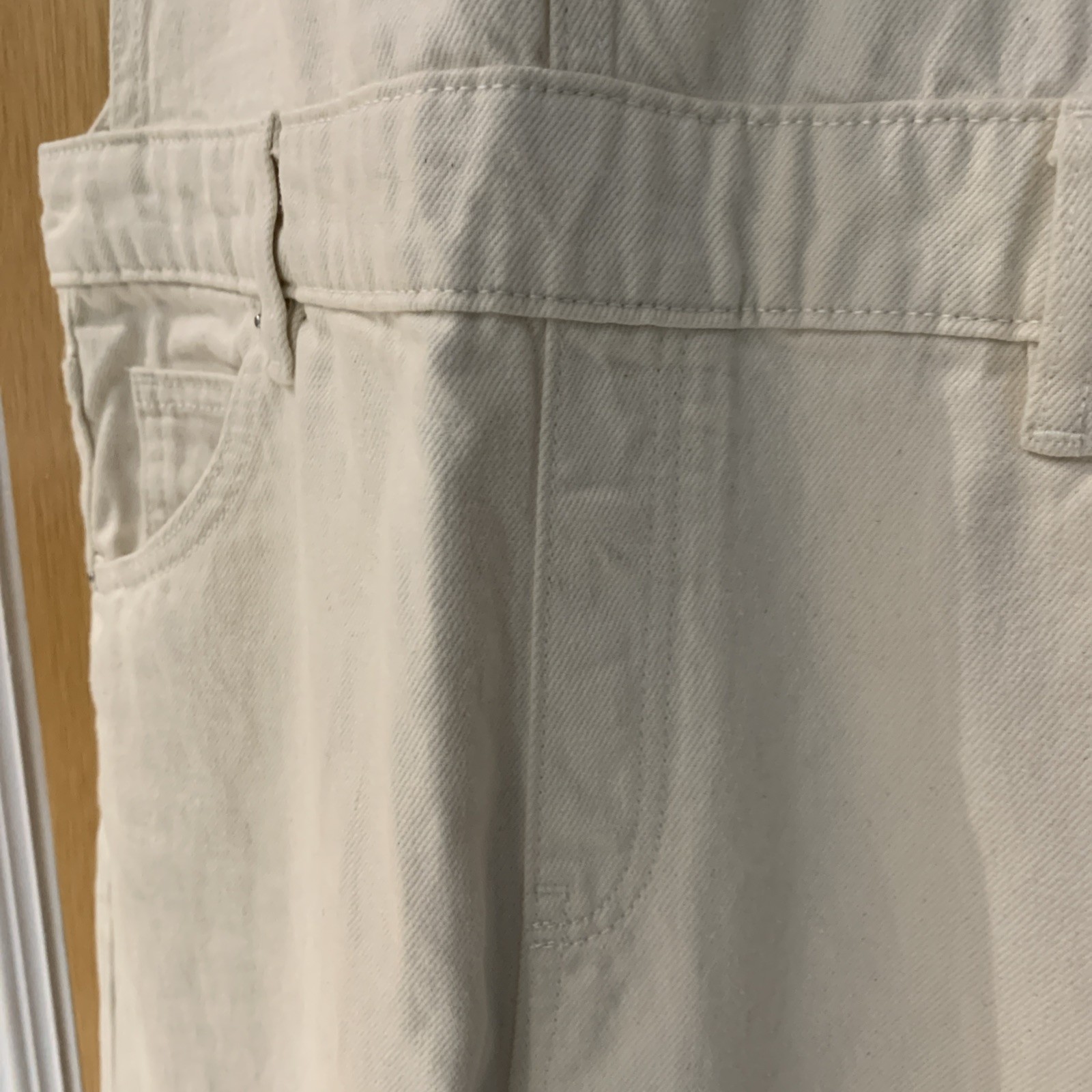 F&F Utility Cream Denim Dungarees Size 8-10 BNWT Sold Out. Ex cond image 6