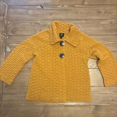 Mustard Cardigan Vtg Feel Grandma Chic Beautiful for Office or Church  NWOT 