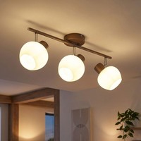 Deckenlampe Deckenleuchte Wohnzimmerlampe Kaffee Glas Spot Verstellbar 3 Flammig