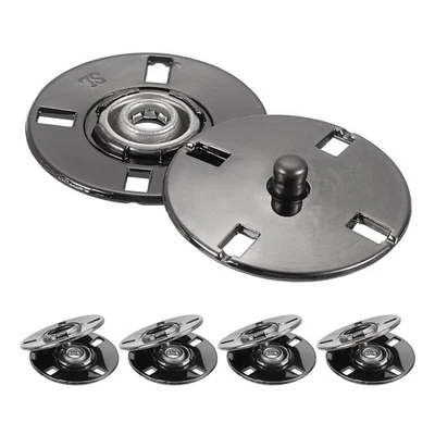 Druckknöpfe,unsichtbare Metallschnalle,5 Stück (Black,23mm) - Bild 1 von 4