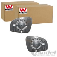 2X VAN Wezel Spiegelglas Passend FüR Skoda Fabia Roomster Links+Rechts