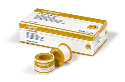 BSN Leukopor Vlies Fixierpflaster 9,2 m x 5 cm weiß 6 Rollen