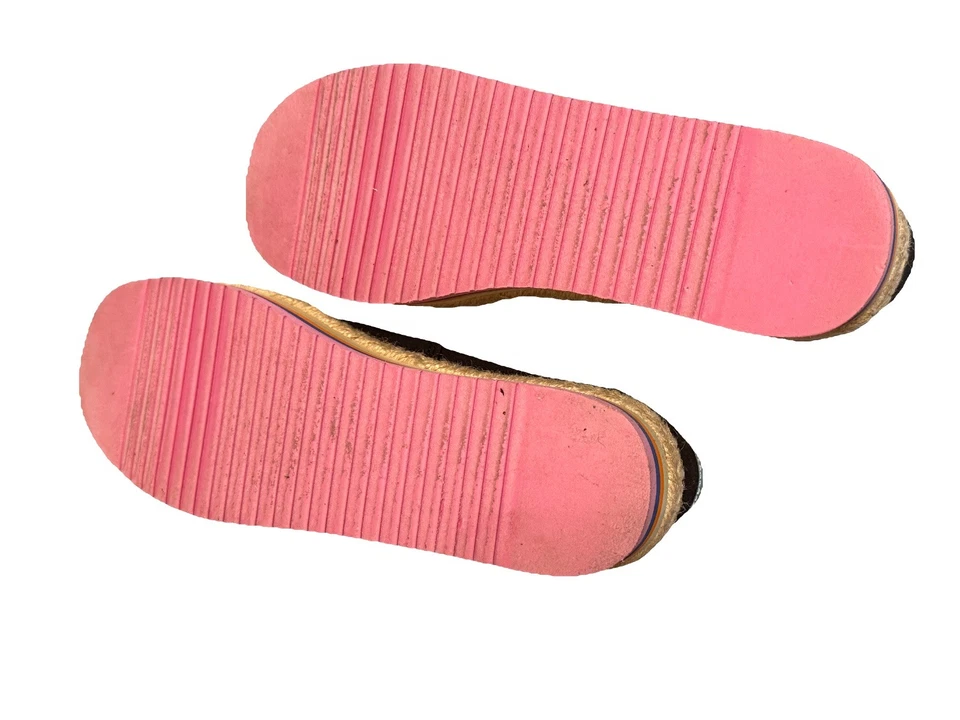 Zapatos Toms para mujer talla 11 alpargata de lona negra plataforma suela arco iris Foto 2 de 4