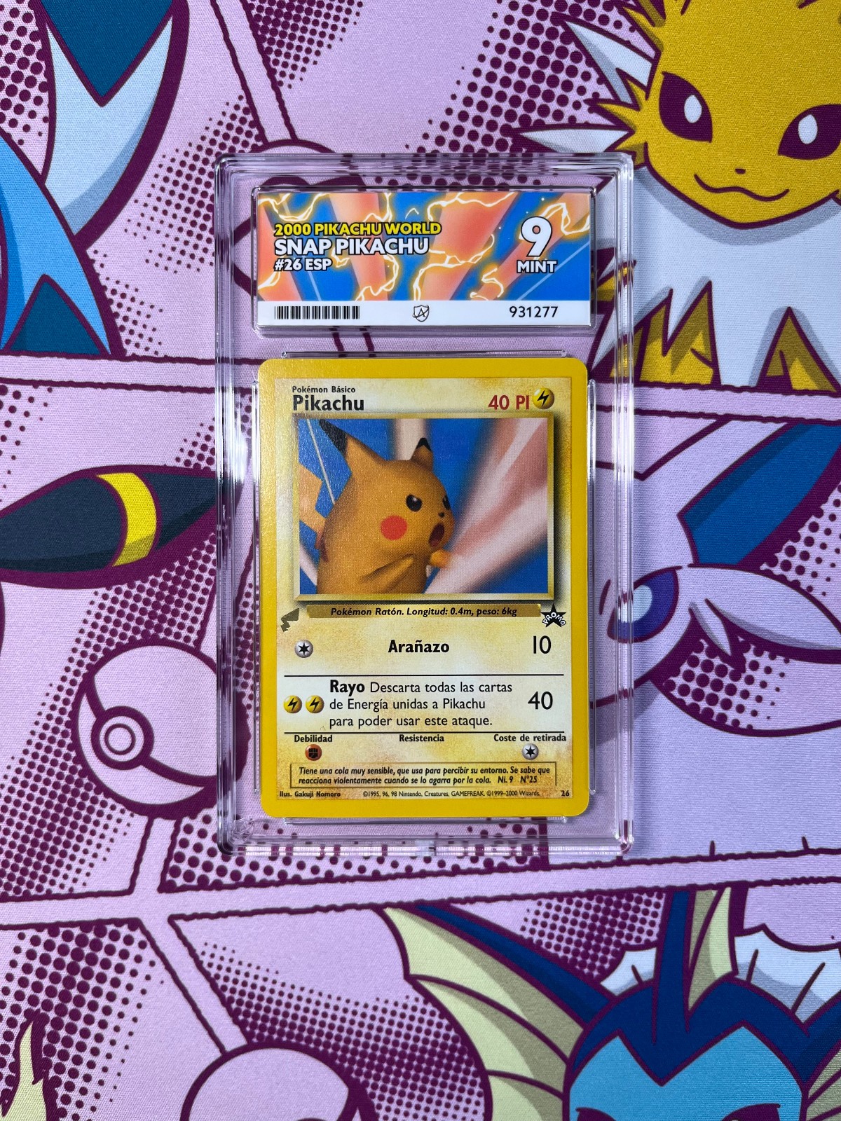 Pokemon - Snap Pikachu 26 - Pikachu World Collection - Spanish - Graded - ACE 9