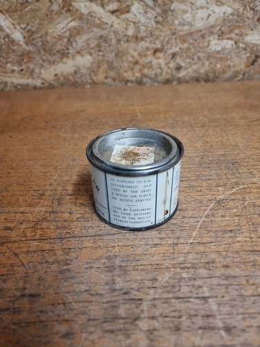 Tommy's Cooker British Made Fuel Tin Can Blackie Army Royal Air Force - Picture 2 of 5