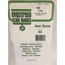 Evergreen 9008 Styrene Plastic White Sheet Assortment 6" x 12" (3)