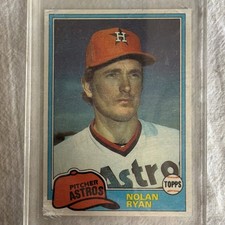 Topps Nolan Ryan Houston Astros MLB Baseball Card #240 1981 Vintage