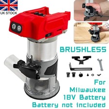 5 Gear Brushless Cordless Palm Router W/ Trimmer Base for Milwaukee 18V Battery