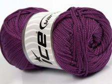 Berry Purple Macrame Cord 70717 Ice Yarns Polyester 100g 174yd Plain Solid Color