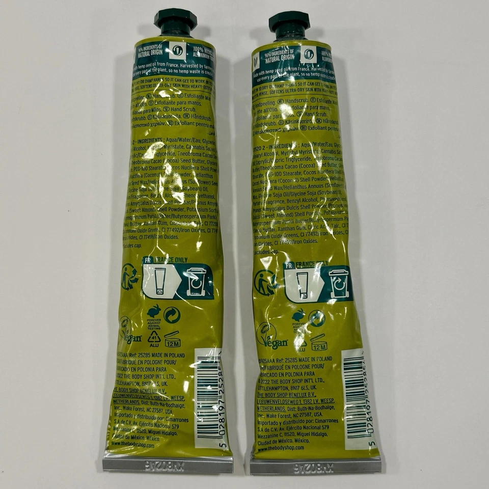 (2) Exfoliante de manos THE BODY SHOP CÁÑAMO para manos ultra secas NUEVO Foto 4 de 4