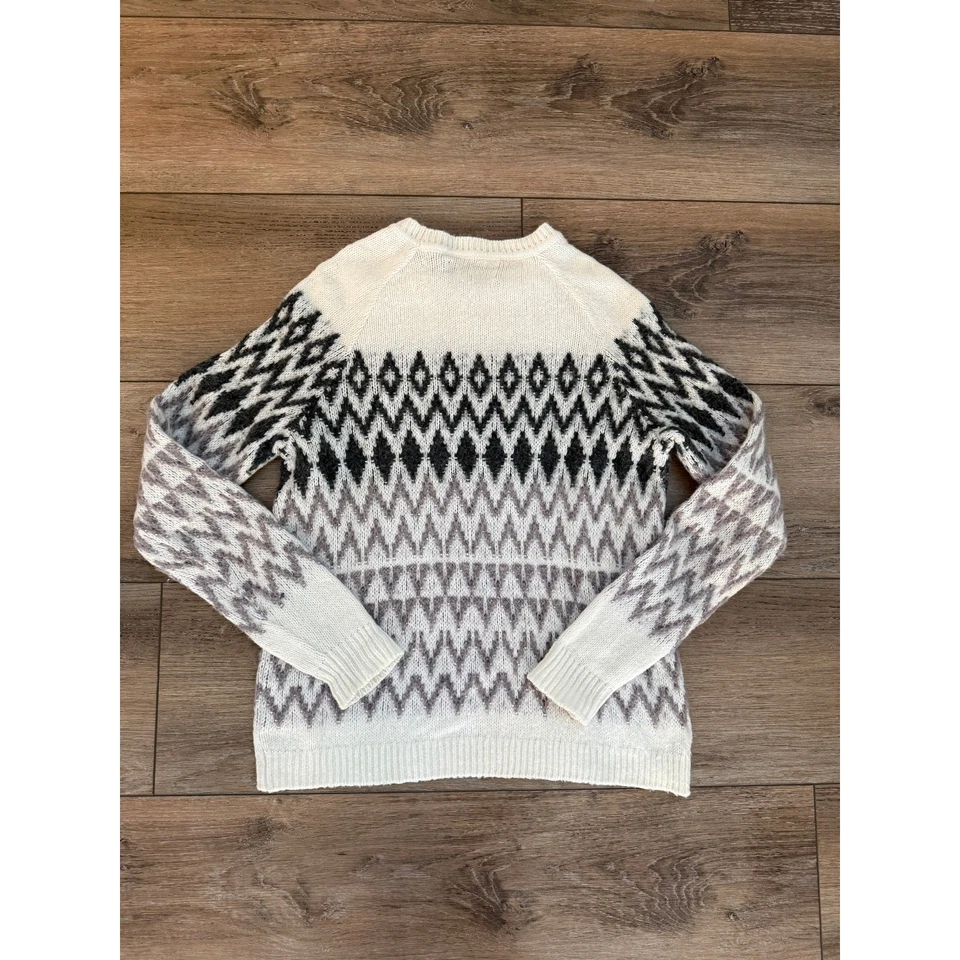 Suéter Ann Taylor Loft Fair Isle Talla Mediana Lana Mohair Tejido Pullover  Foto 4 de 4