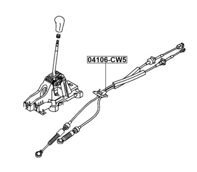Mitsubishi Genuine OEM Manual Transmission Shift Cable Mitsubishi Genuine OEM Manual Transmission Shift Cable