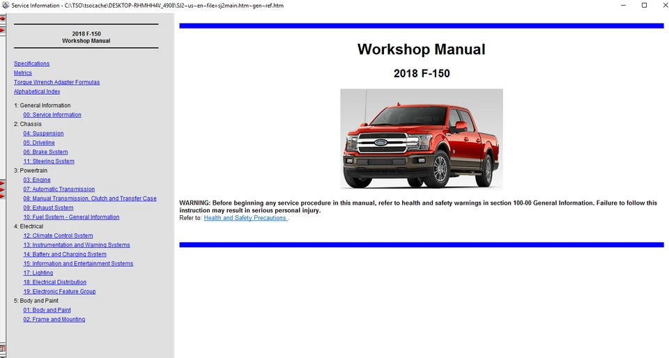 2018 Ford F-150 F150 RAPTOR, XL, XLT, Lariat Service Repair Workshop Manual USB - Image 2 of 4