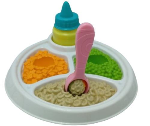 Play Food Fisher Price Servin' Surprises Baby Doll Dish W/ Spoon