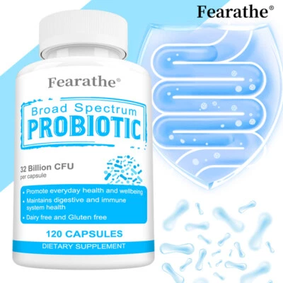 FEARATHE Capsules probiotiques, 32 milliards d'UFC - Santé digestive - Santé immunitaire