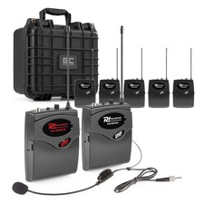 Tg40 Wireless Tour Guide System With Headset Mic, 6 Receivers And Hard Case