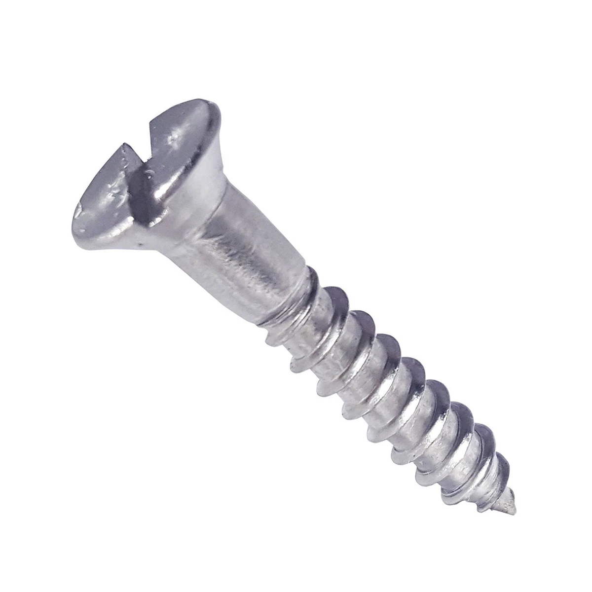 12 Flat Head Wood Screws Stainless Steel Slotted Drive All Sizes in Listing