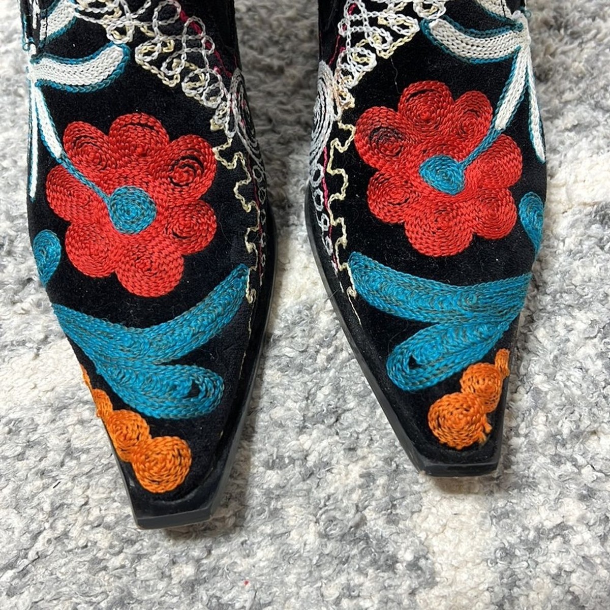 Julie miles embroidered colorful boho boots made in Turkey 