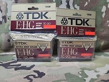 TDK Super Avilyn E-HG TC-20 VHSC Blank Video Tapes Lot Of 2 NEW SEALED VTG 1987