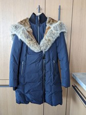 Mackage Hooded Long Down Coat W/genuine Rabbit & Coyote Fur Trim