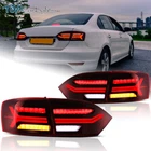 VLAND Red Full LED Tail Lights For 2011-2014 Volkswagen Jetta MK6 w/Sequential