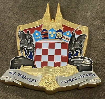 MSG-D Marine Security Guard Detachment Zagreb, Croatia Challenge Coin