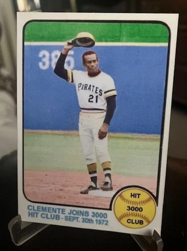 Roberto Clemente 3000 Hit 2024 /  1973  Custom Made Baseball Art Card Pirates
