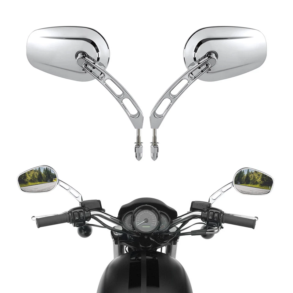 Espejos retrovisores para Harley Touring Road King Sportster XL Softail Fatboy Dyna Foto 2 de 4