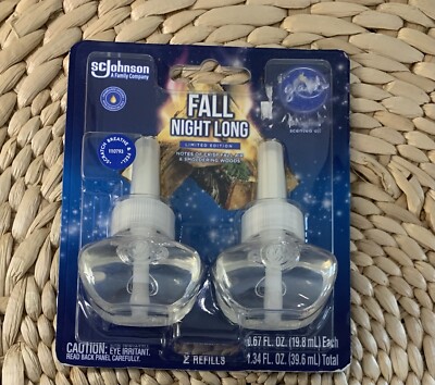 Glade FALL NIGHT LONG Scented Oil PlugIns Limited Edition 1 Pack 2 ...
