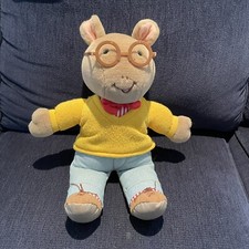 Eden Arthur Aardvark Plush Vtg 1996 PBS Soft Bow Tie Stuffed Animal Toy Plushie