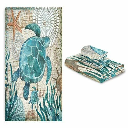 Sea turtle bath towel set sale
