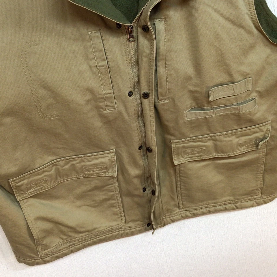 Redhead Fleece Lined Men’s 2XL Hunting Vest Canvas Front Zip Snaps  Game Pocket - Image 4 of 4