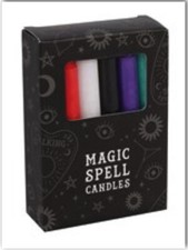 MIXED SPELL CANDLES (BOX OF 12) WITCH PAGAN WICCAN PROTECTION