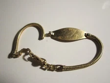 VINTAGE FORSTNER 12K GOLD FILLED I.D. BRACELET "JOY" 6 1/2"- OFC-T3